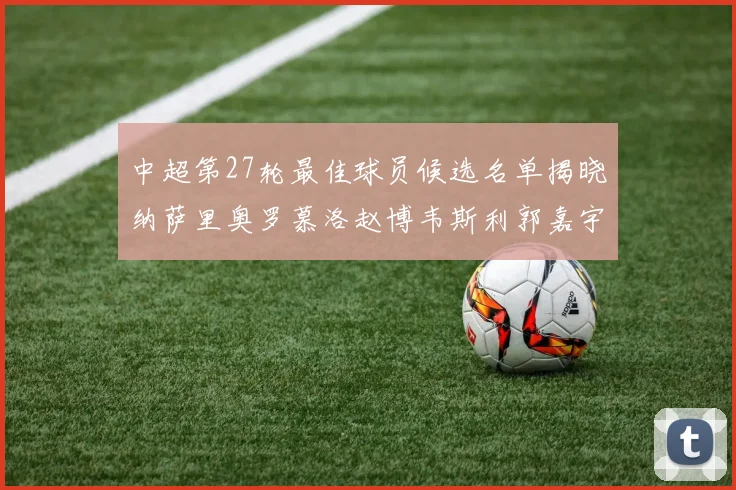 中超第27轮最佳球员候选名单揭晓纳萨里奥罗慕洛赵博韦斯利郭嘉宇争夺荣誉